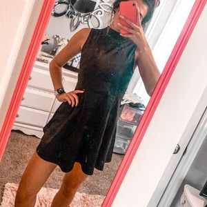 ELODIE Black A-Line Dress